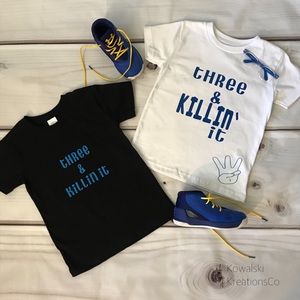 Toddler Boy Killin’ It Custom B-Day Shirt.